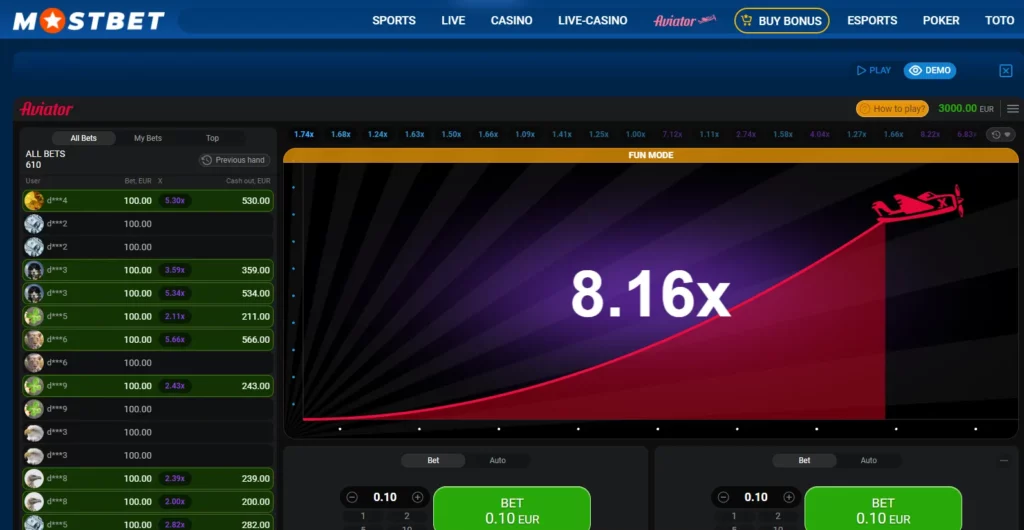 Aviator Demo Mode