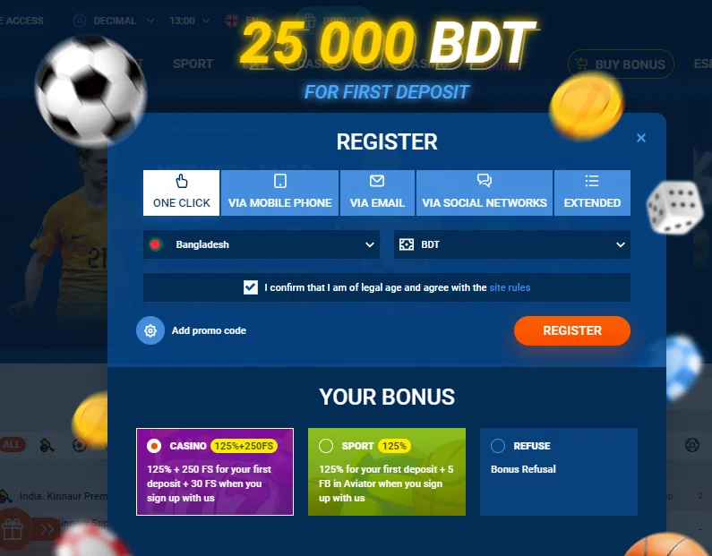 Registration at MostBet